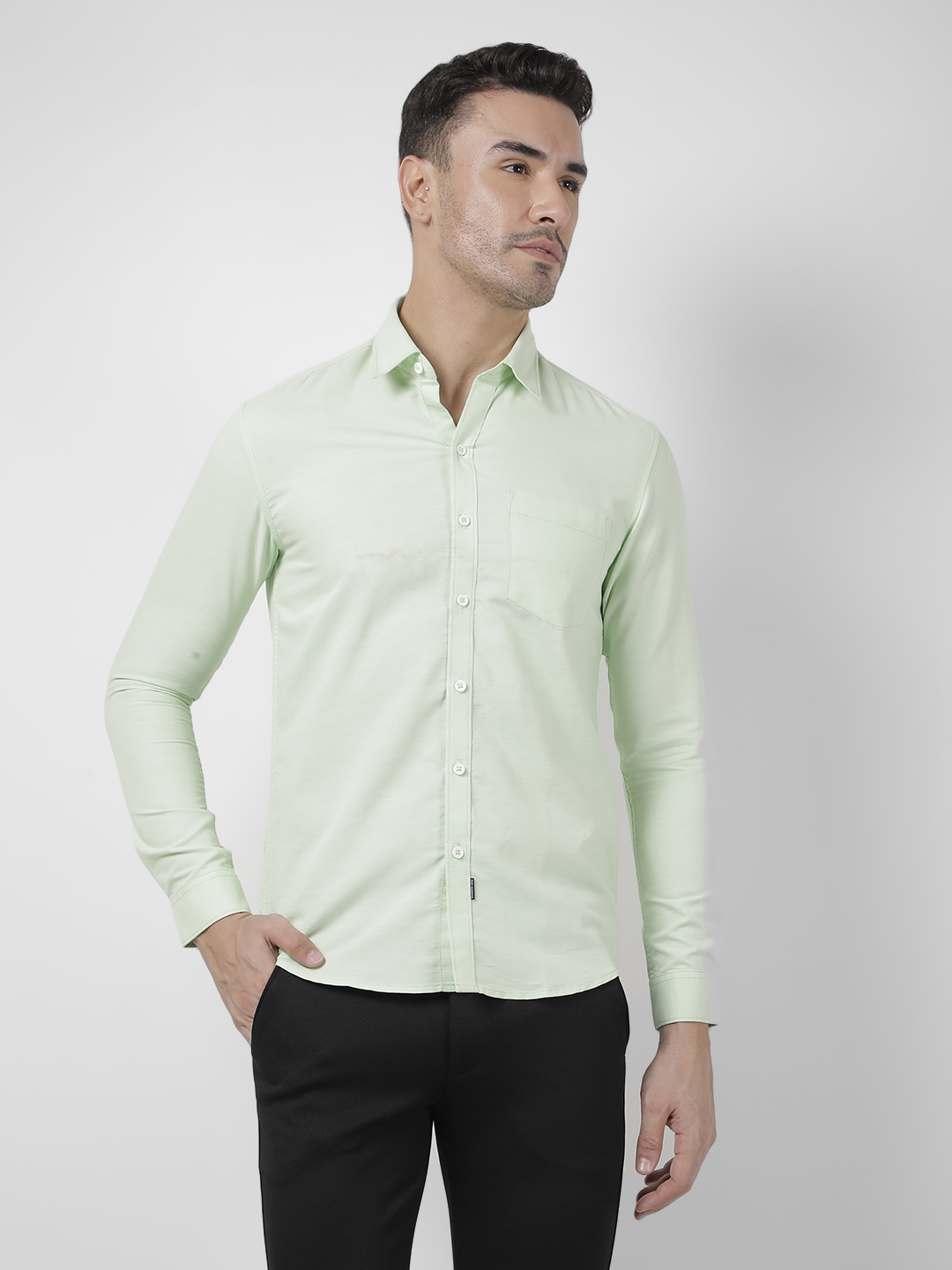 Numero Uno Men SOLID Green Shirt